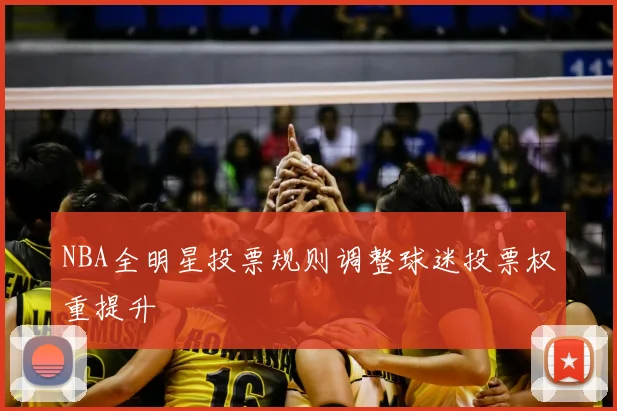NBA全明星投票规则调整球迷投票权重提升