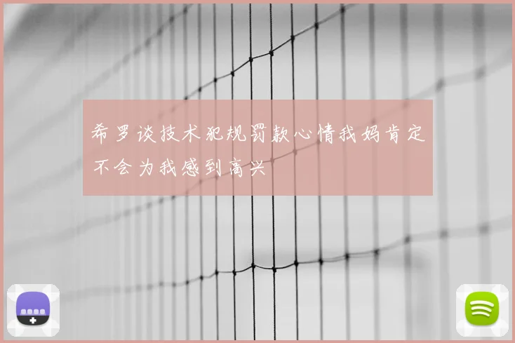 希罗谈技术犯规罚款心情我妈肯定不会为我感到高兴
