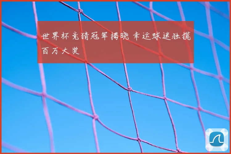 世界杯竞猜冠军揭晓 幸运球迷独揽百万大奖